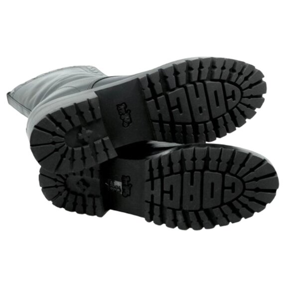 COACH~Lara~Women's BLACK LEATHER STUDDED ZIP UP ANKLE MOTO BOOTS SIZE 8 - Picture 6 of 8